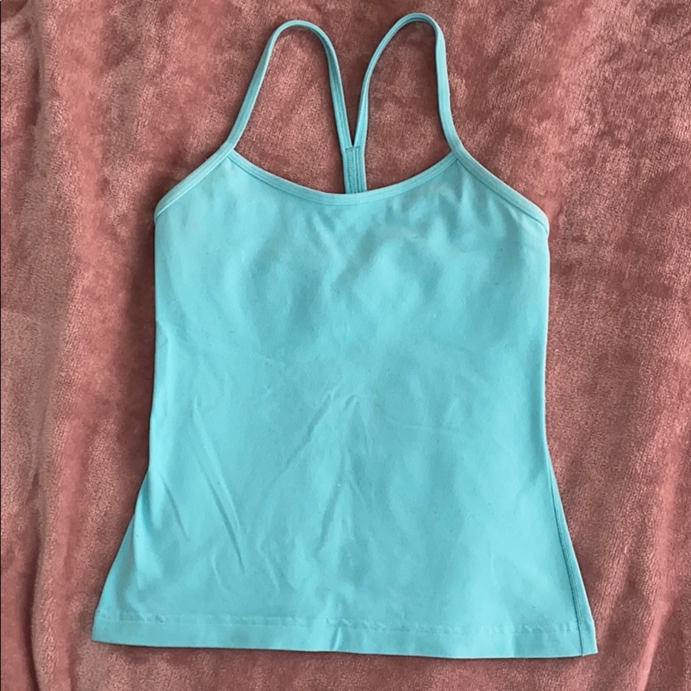 Blue LULULEMON Power Y Tank
